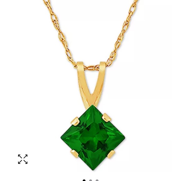 Gemstone 18" Pendant Necklace in 14k Gold - Picture 3 of 4
